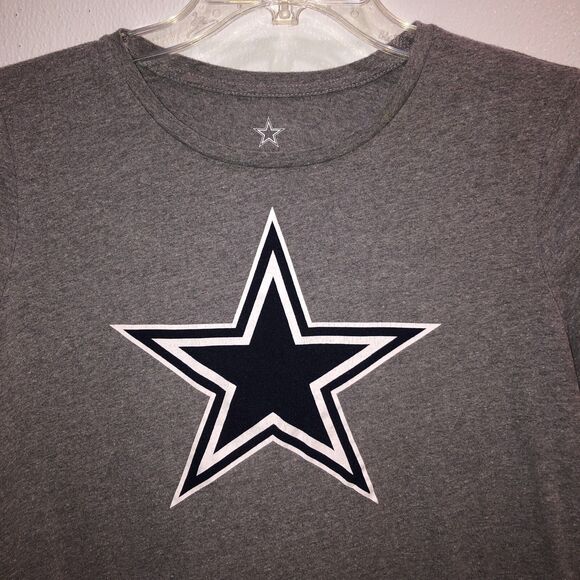 Dallas Cowboys Womens Small Gray Long Sleeve Star Logo T Shirt Tee Top Size S - Picture 4 of 6